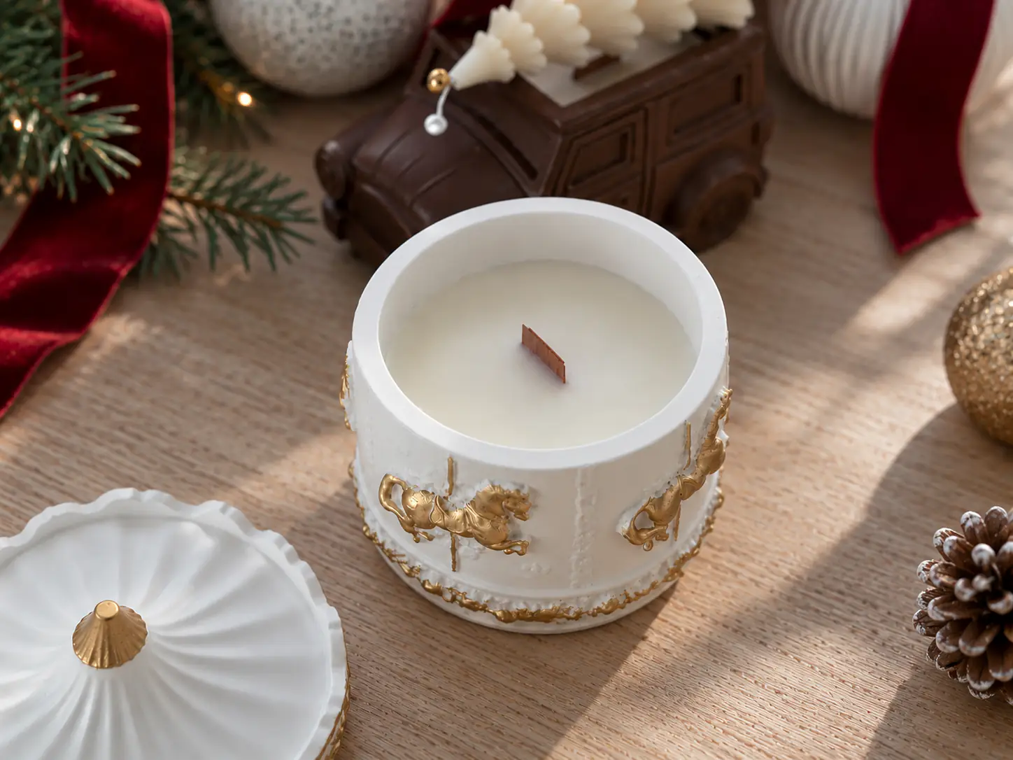 Carrousel — velas de natal, pormenor 4